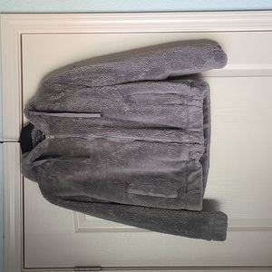 CoffeeShop New York Grey Faux Fur Teddy Jacket (S)